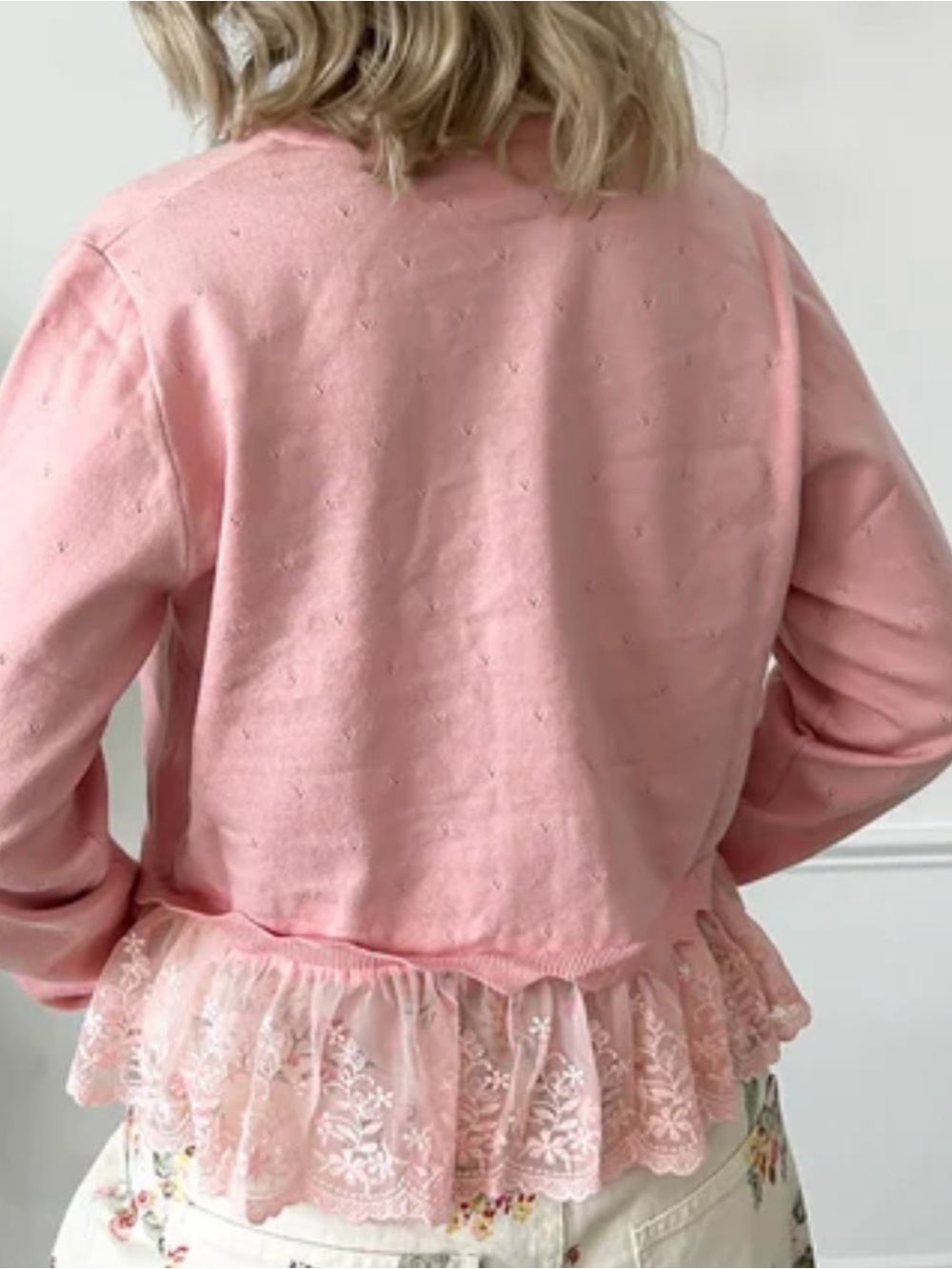 Pink Lace Cardigan - Picture 4 of 5
